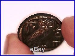 Greece Greek Attica Athens Solid Silver Tetradrachm Owl Athena Coin Graduation