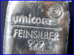 Guaranteed Genuine Umicore 1kg Solid Silver. 999 bar original FACTORY wrapper