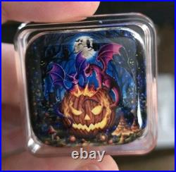 HALLOWEEN 2 OZ. 999 SILVER HAYLEYBUG MINT Square BAR 36/100! Rare
