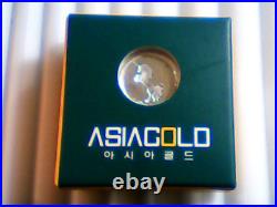 Hallmarked 100g 999.9% solid fine silver bullion bar ASIAGOLD with certification