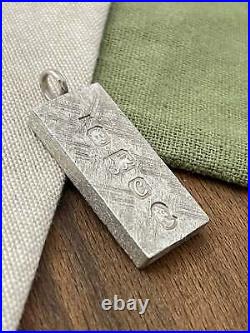 Hallmarked Bullion Bar Pendant Solid Sterling 925 Silver Vintage Jewelry not 999