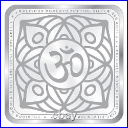 Hallmarked Laxmi & Ganesh Ji Silver Square Coin 999 Pure 20GM