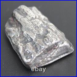 Hand Poured. 999 Fine Silver Bullion bark bar 160g by Delphis Antiques 2023 #71