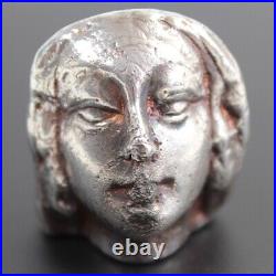 Hand Poured. 999 Fine Silver Bullion portrait bust 94g by Delphis Antiques #70