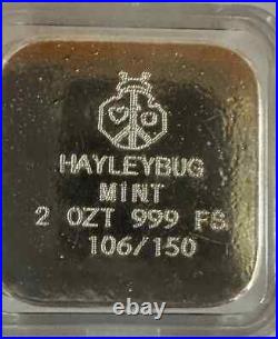 Hayleybug Medusa 2 oz silver Colorized Cast Loaf Bar SQUARE 67/150 RARE