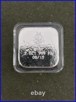 Hayleybug Mint Arachni-Purr 2oz. 999 Fine Silver Square Bar #8 of 15