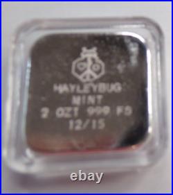 Hayleybug Mint VOIDBORN NIGHTMARE2 2oz Silver Colorized Square Loaf Bar #12/15