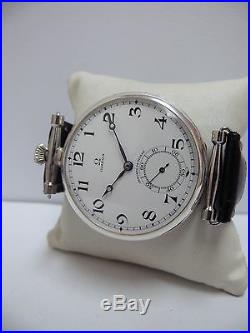 High Grade Omega Solid Silver Men's Swiss wristwatch SERVICED No Reserved