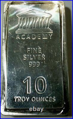 High Grade Silver Bullion, 10 oz Silver Bar, Solid Silver Bar- SILVER DOLLAR REP