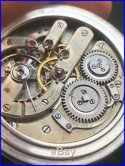 High Grade Solid Silver 21 Jewel Swiss Pocket Watch