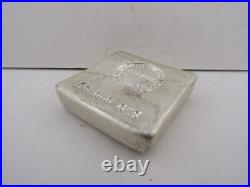Hoover & Strong 10 OZS Cast Pour 2 Square Bar Ingot 999 Fine Silver Toner Rare