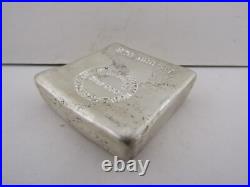 Hoover & Strong 10 OZS Cast Pour 2 Square Bar Ingot 999 Fine Silver Toner Rare