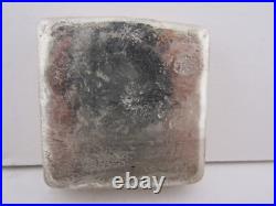 Hoover & Strong 10 OZS Cast Pour 2 Square Bar Ingot 999 Fine Silver Toner Rare