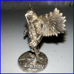 Horus The Elder Egyptian God In Solid. 999 Fine Silver 58 Grams A Hair Under2 Oz