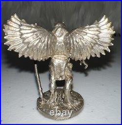 Horus The Elder Egyptian God In Solid. 999 Fine Silver 58 Grams A Hair Under2 Oz
