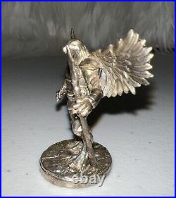 Horus The Elder Egyptian God In Solid. 999 Fine Silver 58 Grams A Hair Under2 Oz
