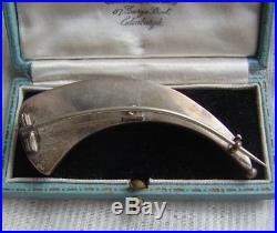 Huge Victorian Solid Silver Scottish Agate Cornucopia Horn of Plenty Brooch RARE