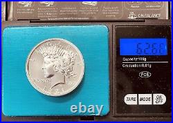 IMMACULATE Peace Dollar Round in High Relief and Solid Silver Bullion 2 troy oz