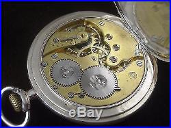 IWC Schaffhausen Solid Silver 800 15 Jewels Swiss Antique Open Face Pocket Watch