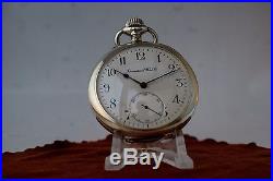 IWC Solid Silver 800 15 Jewels Chaton Components Antique Open Face Pocket Watch