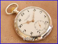 IWC Solid Silver Pocket Watch antique Cal. 52 International Watch Co from 1907