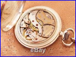 IWC Solid Silver Prize Pocket watch Schützenuhr with orig Papers and Fob 1979