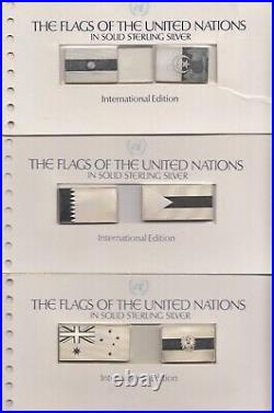 Ingot Solid Sterling Silver Flags Of United Nations International Edition John P