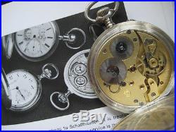 Iwc Shaffhausen-solid Silver Half Hunter Antique Pocket Watch Swiss Top Conditio