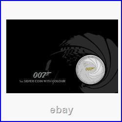 James Bond Solid Silver Bullion Set Tuvalu No Time To Die & 007 Logo Designs