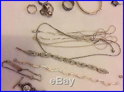 Job Lot Of Solid Silver Jewellery (Approx 500grams)