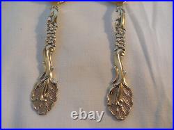 Johannes Siggard gold gilt sterling silver 830 Danish bullion spoons set of two Johannes Siggard gold gilt sterling silver 830 Danish bullion spoons set of two