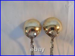 Johannes Siggard gold gilt sterling silver 830 Danish bullion spoons set of two Johannes Siggard gold gilt sterling silver 830 Danish bullion spoons set of two