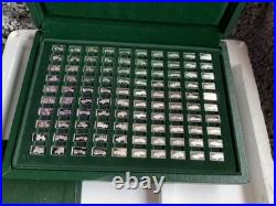 John Pinches 100 Greatest Cars in 160 grams Solid 0.925 Silver rare collectible