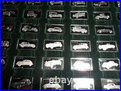 John Pinches 100 Greatest Cars in 160 grams Solid 0.925 Silver rare collectible