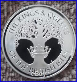 Kings and Queens of England solid silver coins from Britannia Mint with COA