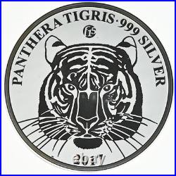 LAOS 500 Kip 2017 Fine Silver 20g. Proof'Tiger' Privy Fabulous 15 Collection