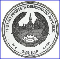 LAOS 500 Kip 2017 Fine Silver 20g. Proof'Tiger' Privy Fabulous 15 Collection