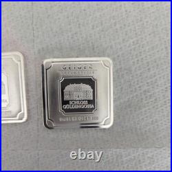 LOT OF 2 1 oz Geiger Edelmetalle Square Silver Bar with Security Line LOT OF 2 1 oz Geiger Edelmetalle Square Silver Bar with Security Line