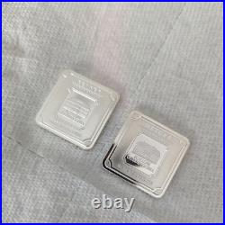 LOT OF 2 1 oz Geiger Edelmetalle Square Silver Bar with Security Line LOT OF 2 1 oz Geiger Edelmetalle Square Silver Bar with Security Line