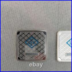 LOT OF 2 1 oz Geiger Edelmetalle Square Silver Bar with Security Line LOT OF 2 1 oz Geiger Edelmetalle Square Silver Bar with Security Line