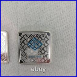 LOT OF 2 1 oz Geiger Edelmetalle Square Silver Bar with Security Line LOT OF 2 1 oz Geiger Edelmetalle Square Silver Bar with Security Line
