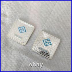 LOT OF 2 1 oz Geiger Edelmetalle Square Silver Bar with Security Line LOT OF 2 1 oz Geiger Edelmetalle Square Silver Bar with Security Line
