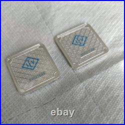 LOT OF 2 1 oz Geiger Edelmetalle Square Silver Bar with Security Line LOT OF 2 1 oz Geiger Edelmetalle Square Silver Bar with Security Line