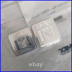 LOT OF 2 1 oz Silver Bar APMEX Square Series (Geiger Style) LOT OF 2 1 oz Silver Bar APMEX Square Series (Geiger Style)