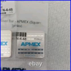 LOT OF 2 1 oz Silver Bar APMEX Square Series (Geiger Style)