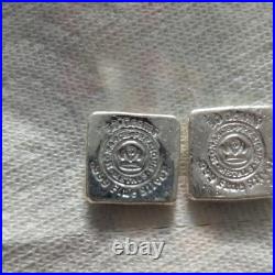 LOT OF 2 Monarch Precious Metals 50 Gram Poured Silver Bar Square LOT OF 2 Monarch Precious Metals 50 Gram Poured Silver Bar Square