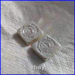 LOT OF 2 Monarch Precious Metals 50 Gram Poured Silver Bar Square