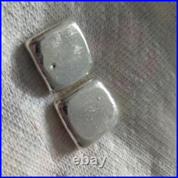 LOT OF 2 Monarch Precious Metals 50 Gram Poured Silver Bar Square LOT OF 2 Monarch Precious Metals 50 Gram Poured Silver Bar Square