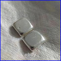 LOT OF 2 Monarch Precious Metals 50 Gram Poured Silver Bar Square