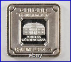 LOT OF 6 GEIGER Edelmetalle 5g Gram Square. 999 Fine Silver Bar (Lot of 6) Loose LOT OF 6 GEIGER Edelmetalle 5g Gram Square. 999 Fine Silver Bar (Lot of 6) Loose